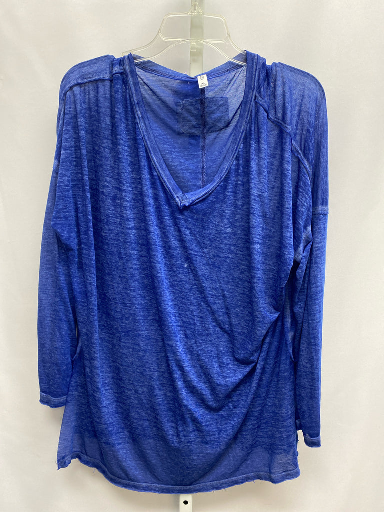 Zenana Size XLarge Blue Heather Long Sleeve Top