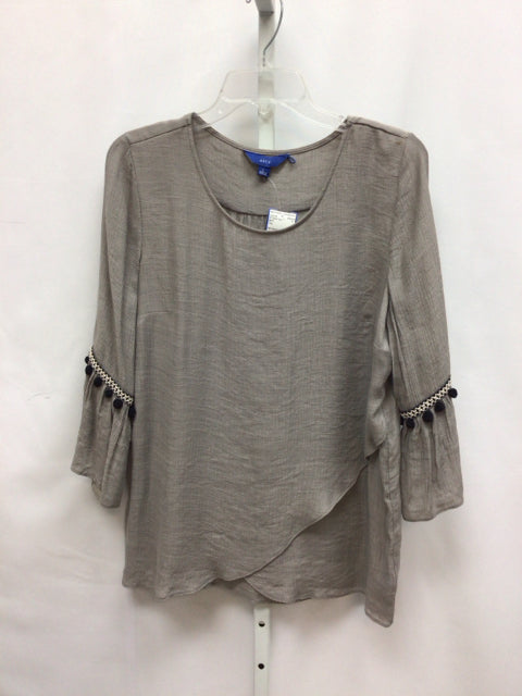 Apt 9 Size Large Gray 3/4 Sleeve Top