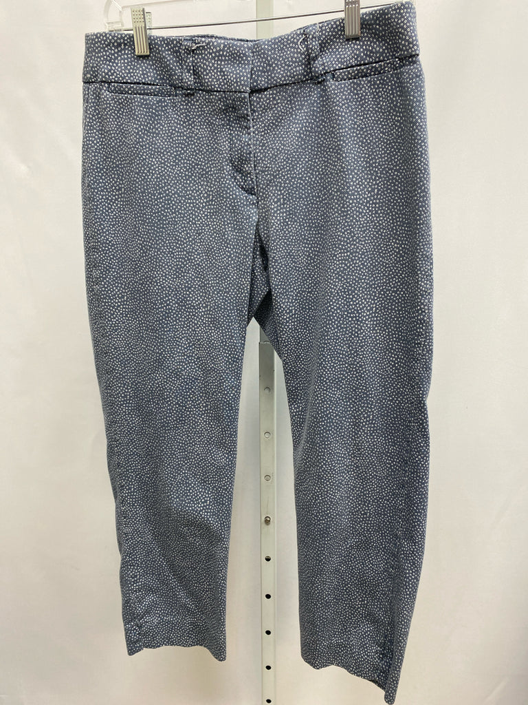 LOFT Size 6 Blue Print Pants