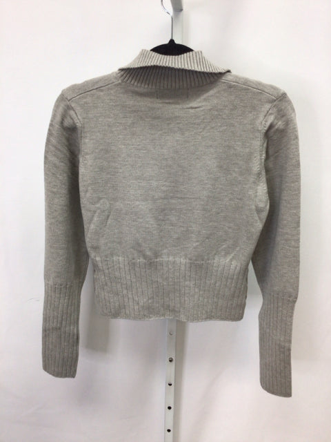 White Fox Size XLarge Gray Heather Long Sleeve Sweater