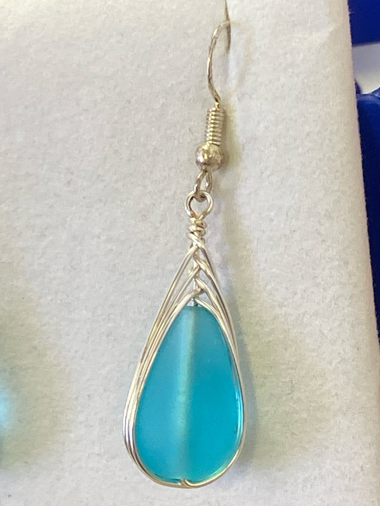 Blue Sterling Silver Earrings