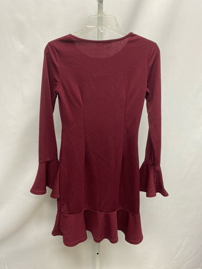 Size Small Shein Wine Long Sleeve Dress