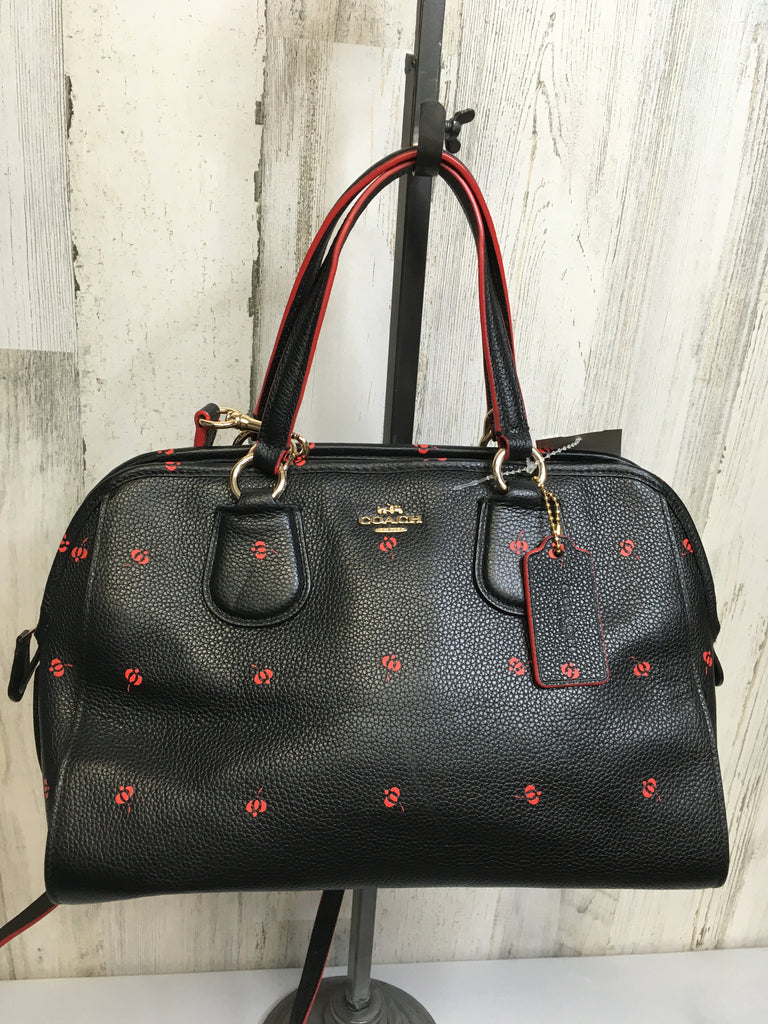 Coach Black Print Designer Handbag