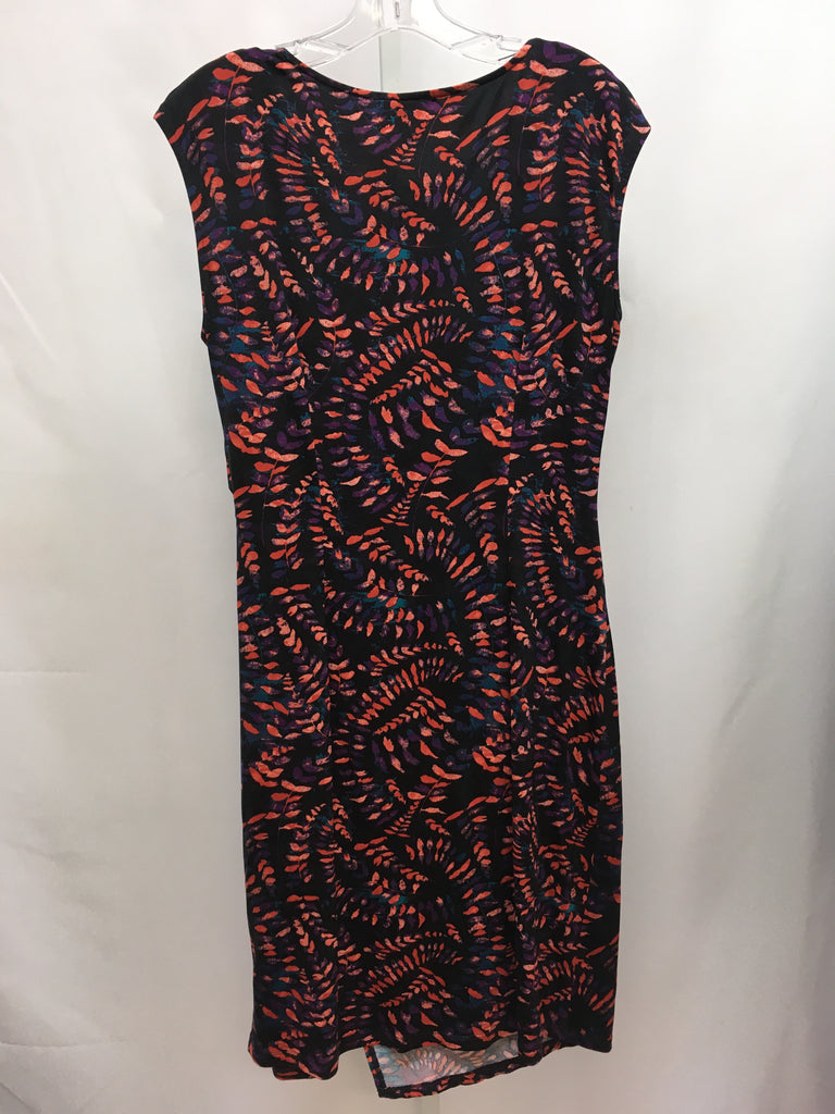 Size XL Black Print Short Sleeve Dress