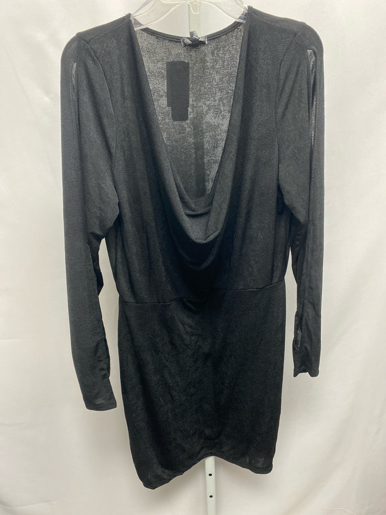 Size 1X Black Long Sleeve Dress