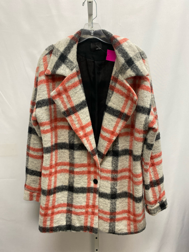 GREYLIN Size XL Gray Plaid Jacket/Outerwear