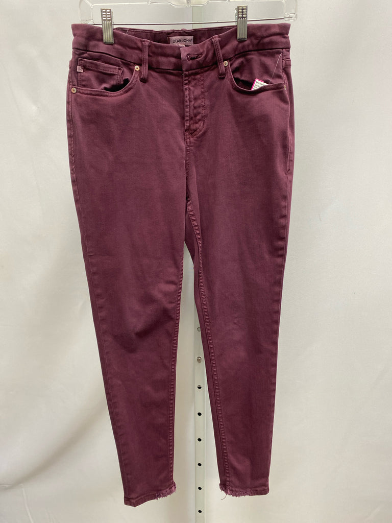 Dear John Size 28 (6) Burgundy Pants