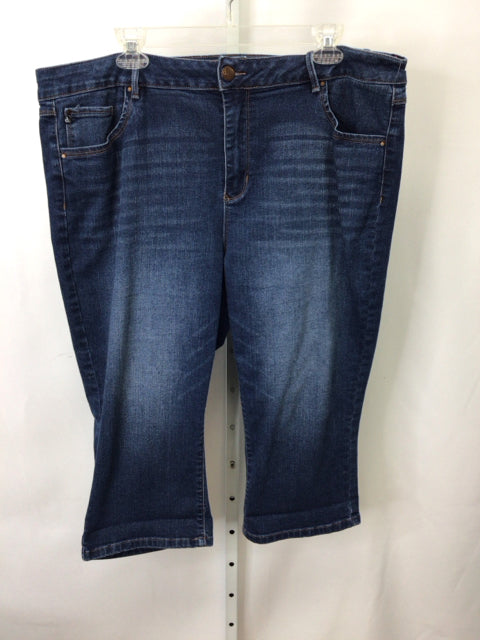 D.Jeans Size 20W Denim Crop/Capri