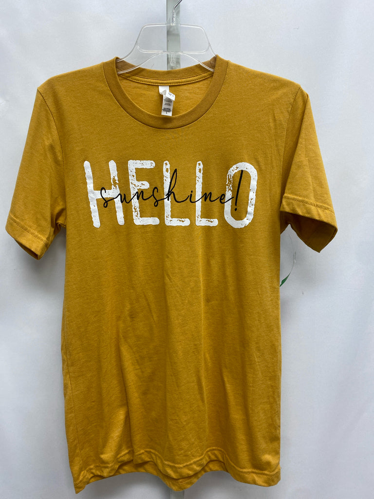 Canvas Size Small Mustard Short Sleeve Top