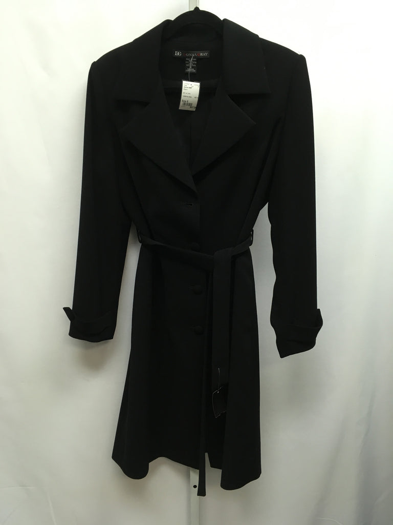 Donna Gray Size 8 Black Coat