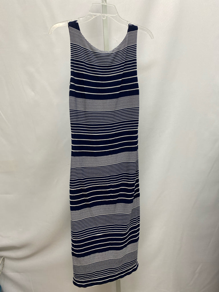 Size Small maeve Navy Stripe Sleeveless Dress