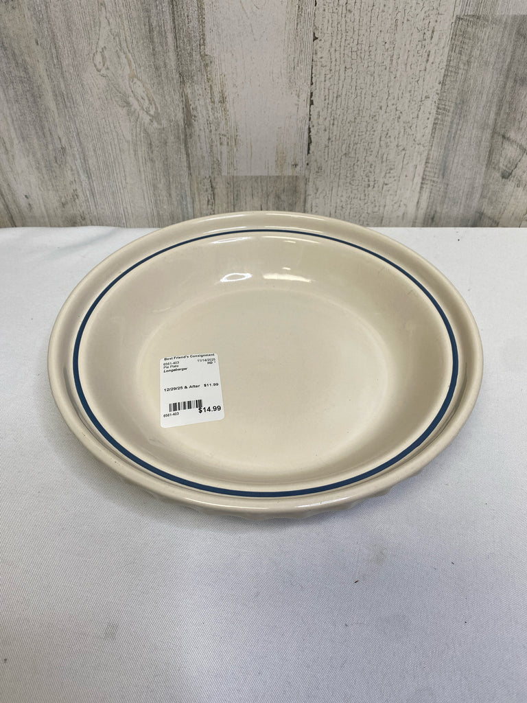 Longaberger Pie Plate