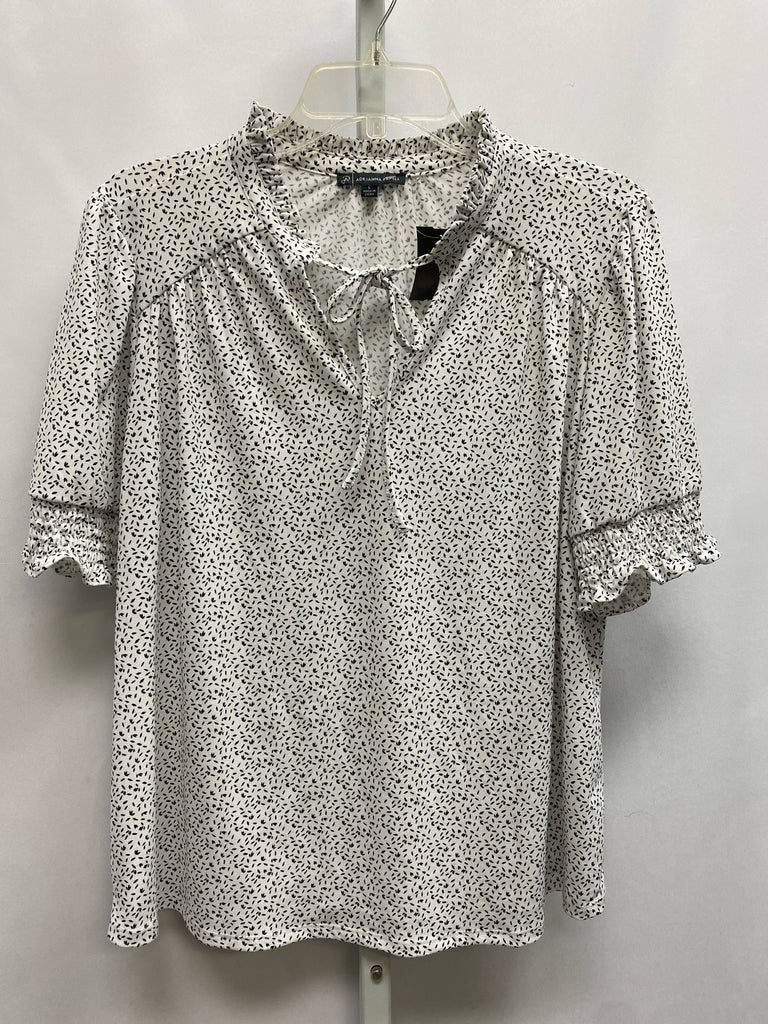 adrianna papell Size Large White/Black Short Sleeve Top