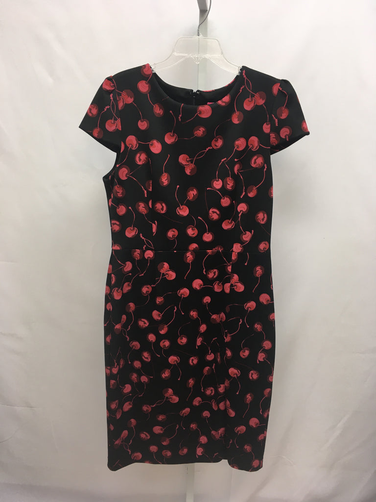 Size 14 Betsey Johnson Black/Red Short Sleeve Dress
