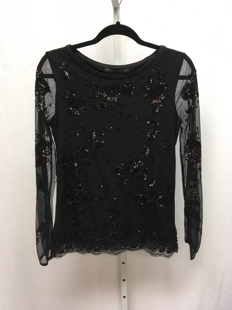 WHBM Size XS Black Long Sleeve Top