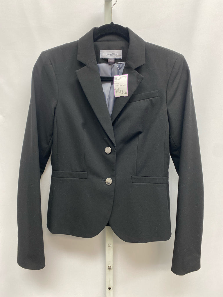 Calvin Klein Size 2 Black Blazer
