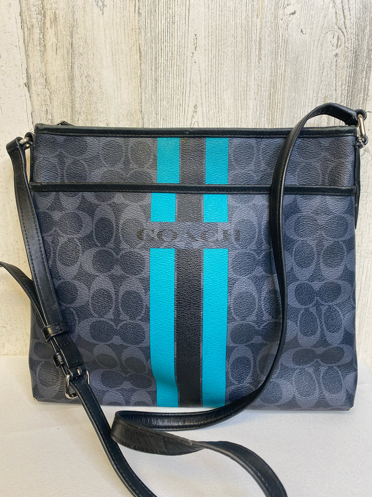 Coach blue/green Designer Handbag