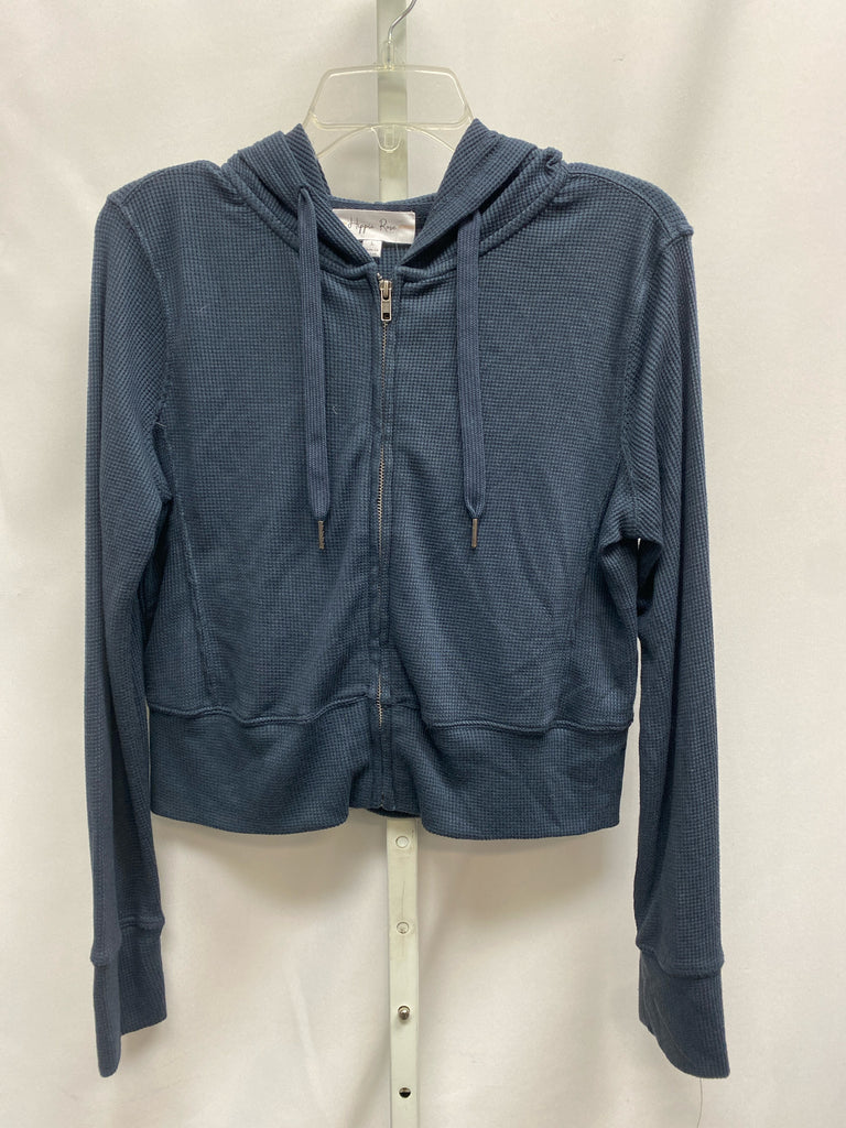 Hippie Rose Size Large Navy Hoodie