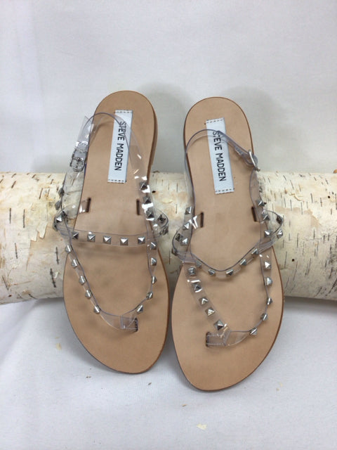 Steve Madden Size 8 Clear Sandals