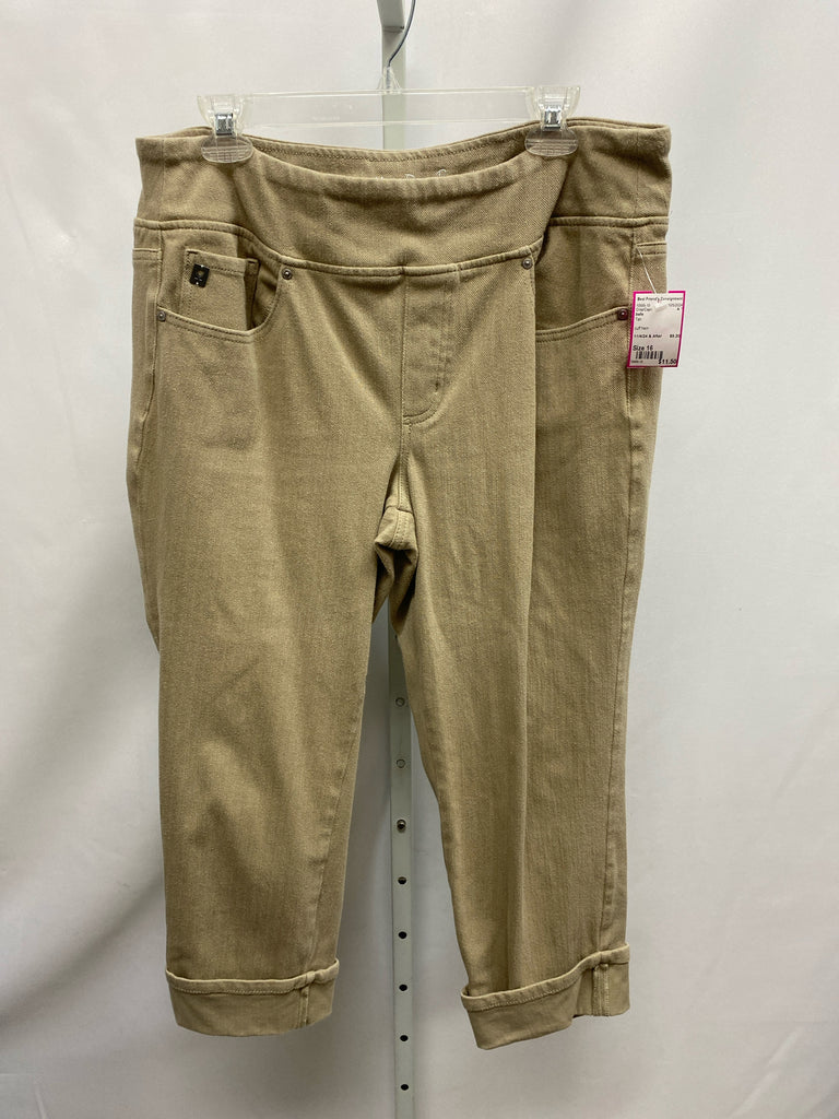 belle Size 16 Tan Crop/Capri