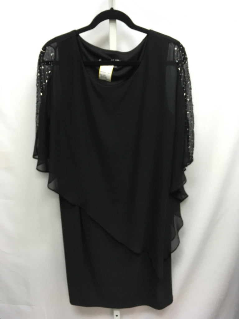 slny black dress Size 16W Short Sleeve Premium scuba crepe Lisa Jo | Dresses Size:48R bride dresses