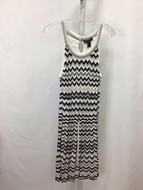 Size Medium WHBM White Stripe Sleeveless Dress