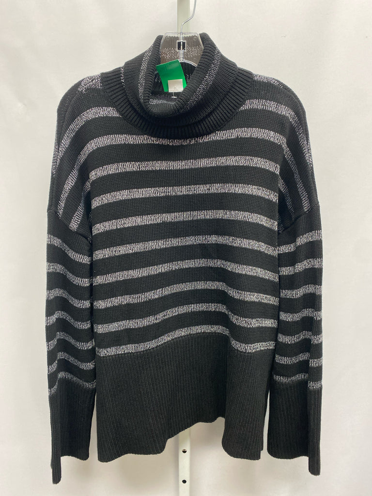 Gap Size XL Black/Silver Long Sleeve Sweater