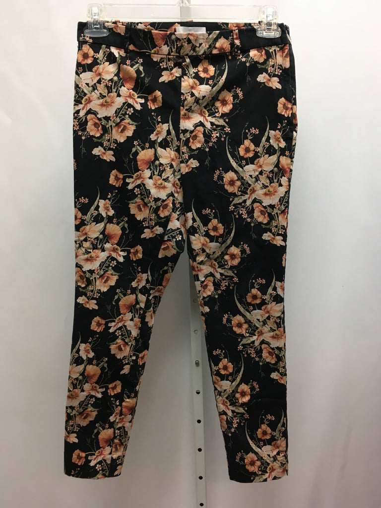 H&M Size 8 Black Floral Pants