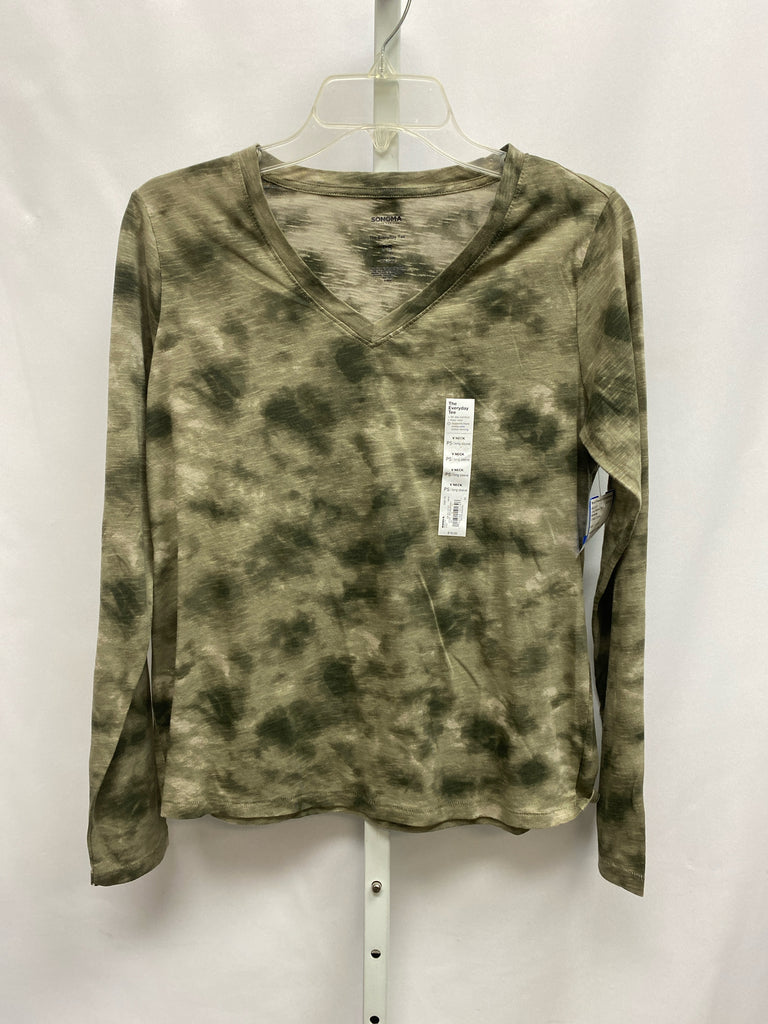 Sonoma Size PS Green Camo Long Sleeve Top