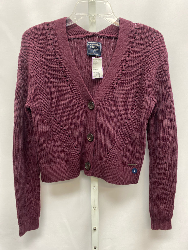 Abercrombie Size Small Burgundy Long Sleeve Top