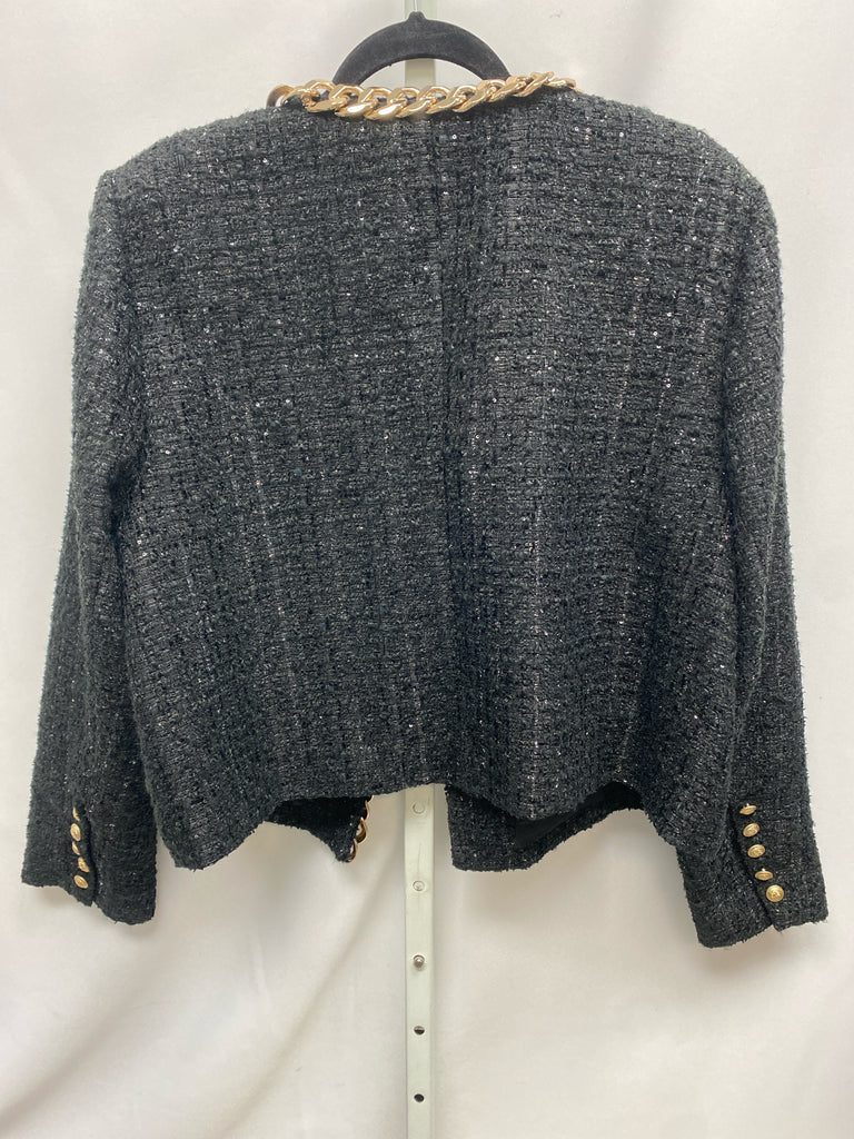 L'Agence Size 10 Black Tweed Blazer