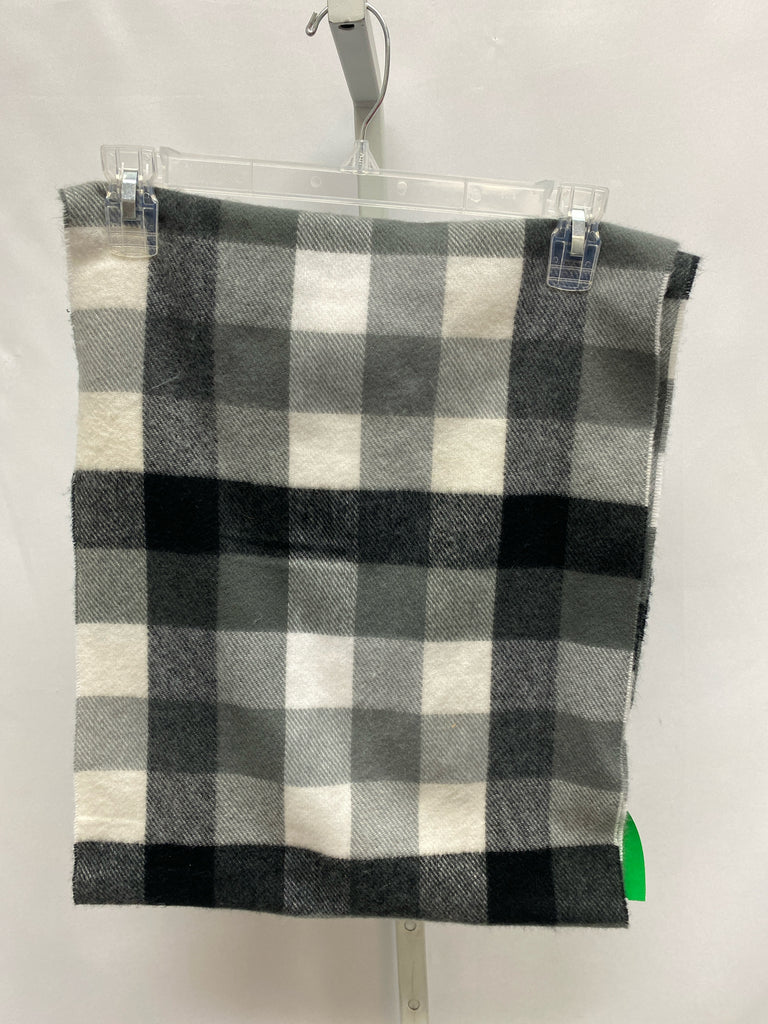 Lands End Black Plaid Scarf