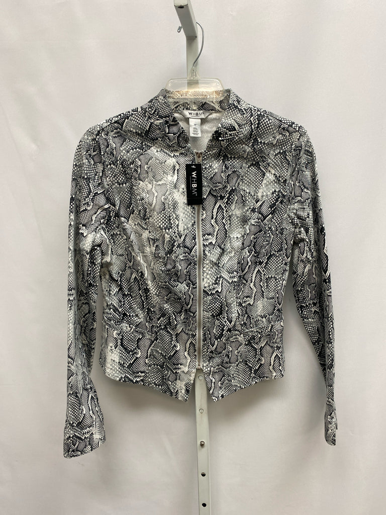 Size 8 WHBM Gray Print Jacket/Outerwear