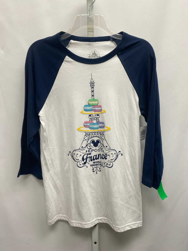 Disney Size Medium Navy/White 3/4 Sleeve Top