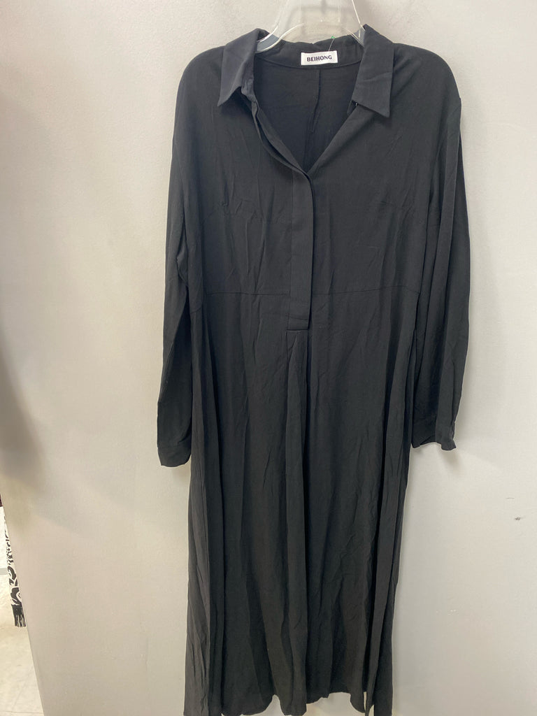 Size XL Black Long Sleeve Dress