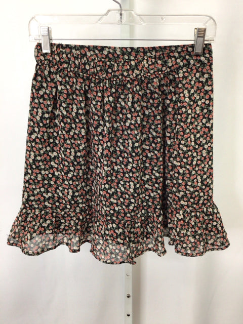 Size Small Hollister Black Floral Junior Skirt