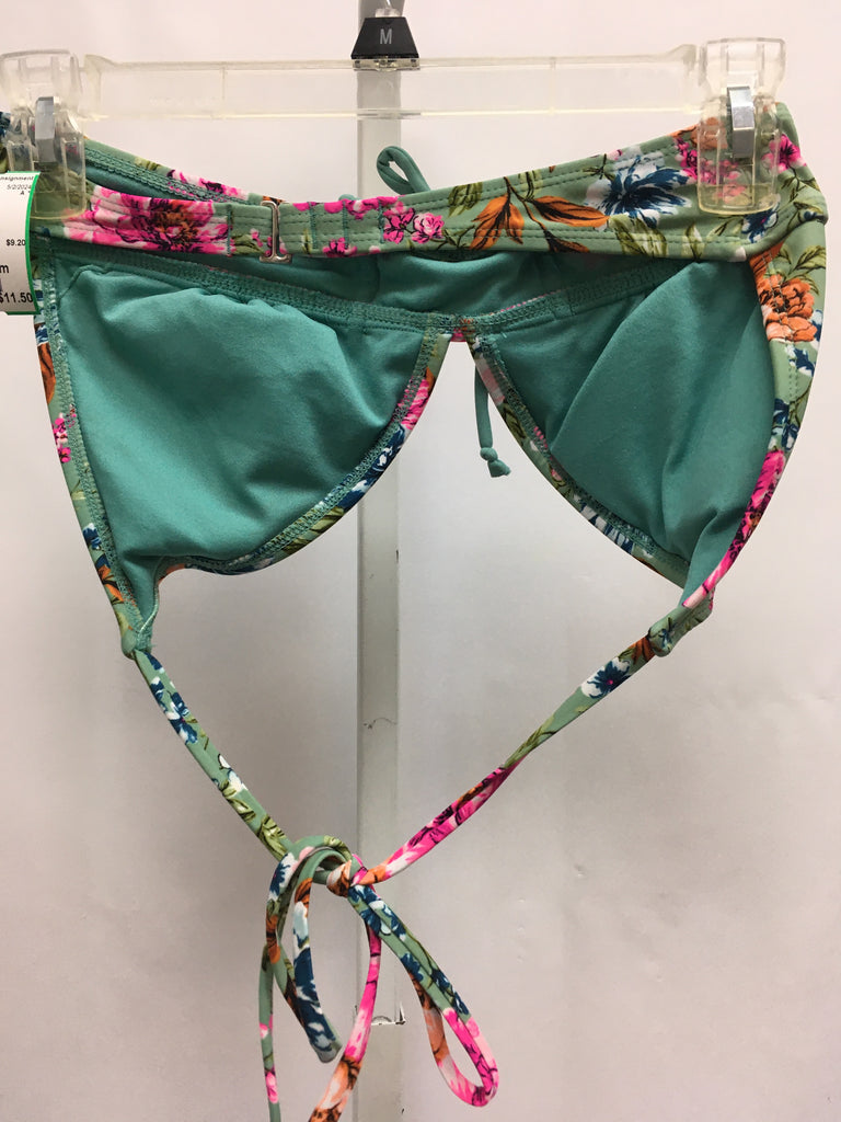 Size Medium Teal Floral Swimsuit Top Only
