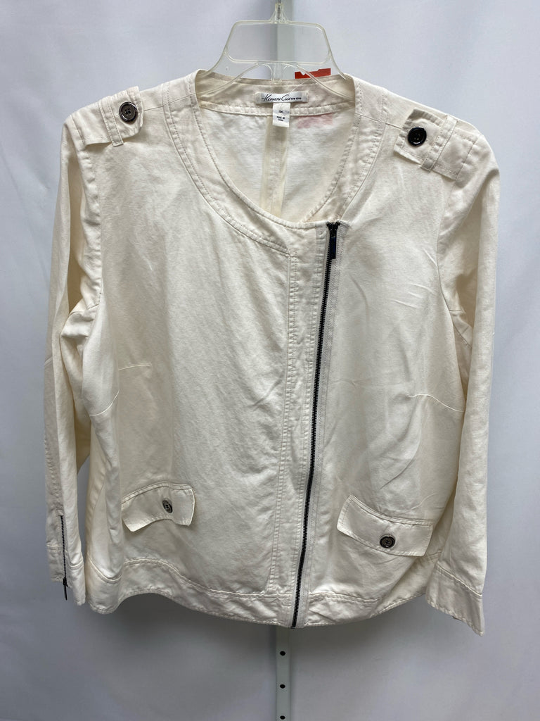 Kenneth Cole Size 3X Cream Jacket/Top