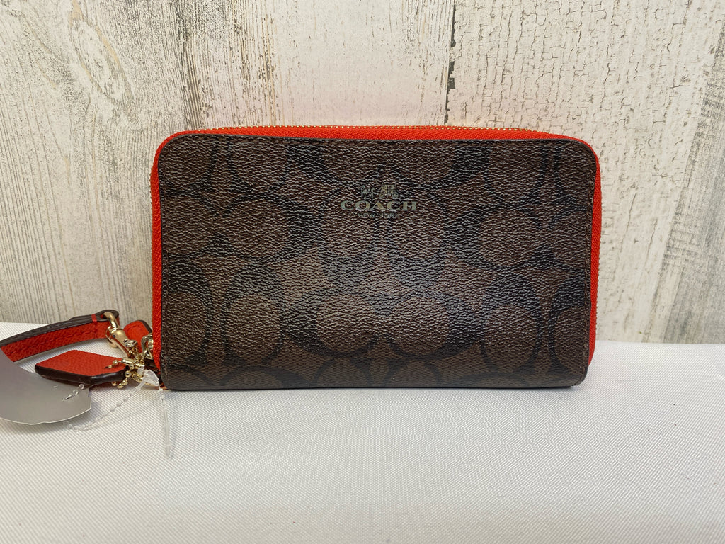 Coach Brown Monogram Designer Wallet