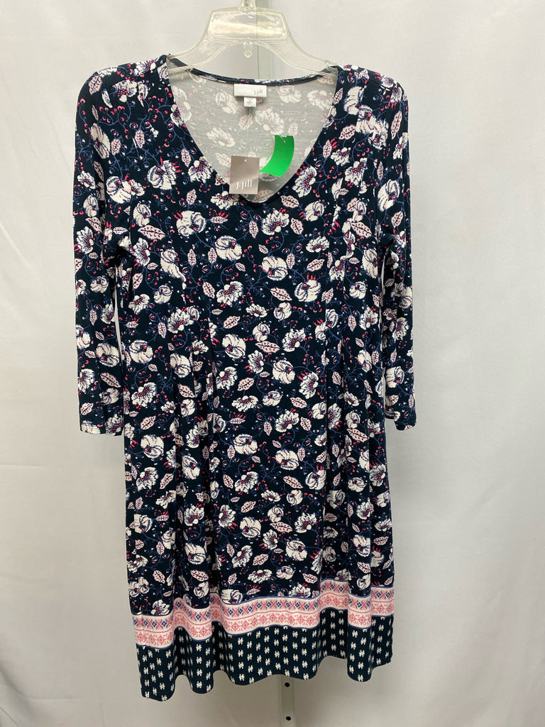 jjill Size XS Blue Floral 3/4 Sleeve Dress