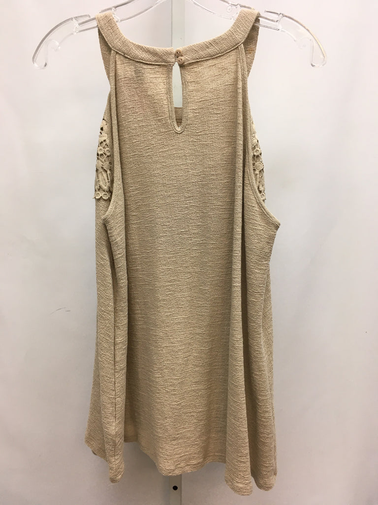 Cable & Gauge Size Large Taupe Sleeveless Top