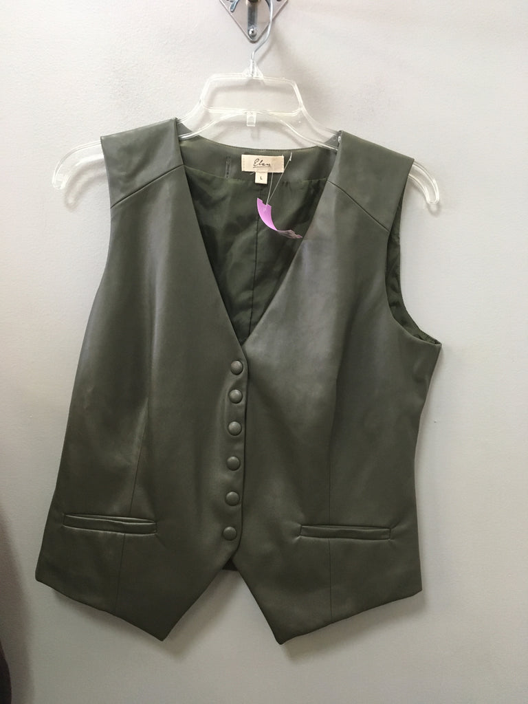Elan Size Large Olive Vest/Top