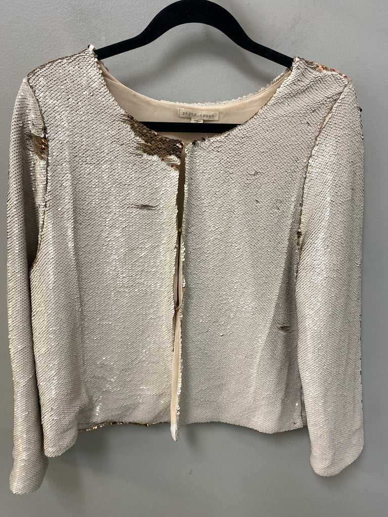 Size Large Cream/Gold Jacket/Top