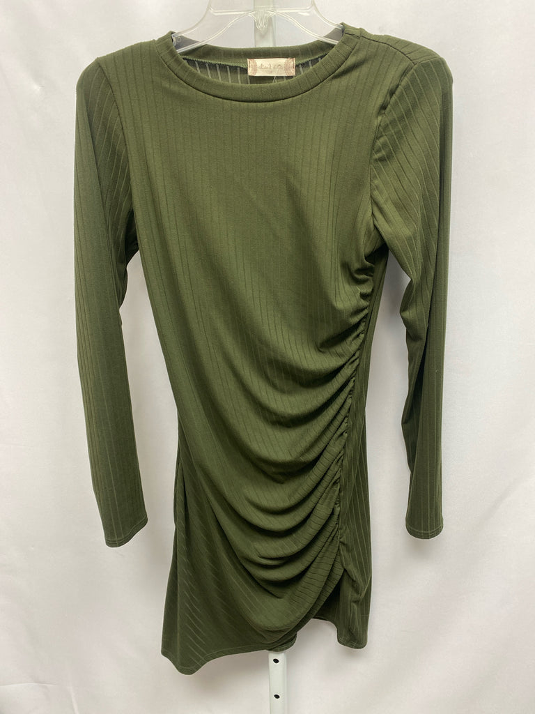 Size Medium Altar'd State Olive Long Sleeve Dress