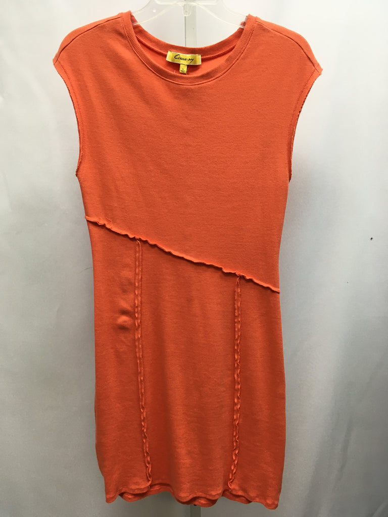 Size Large Orange Short Sleeve Dress