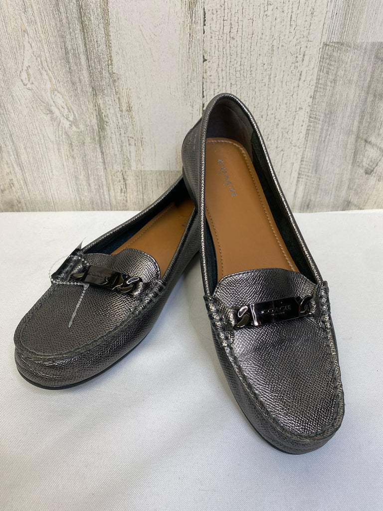 Coach Size 9.5 Silver Designer Shoe