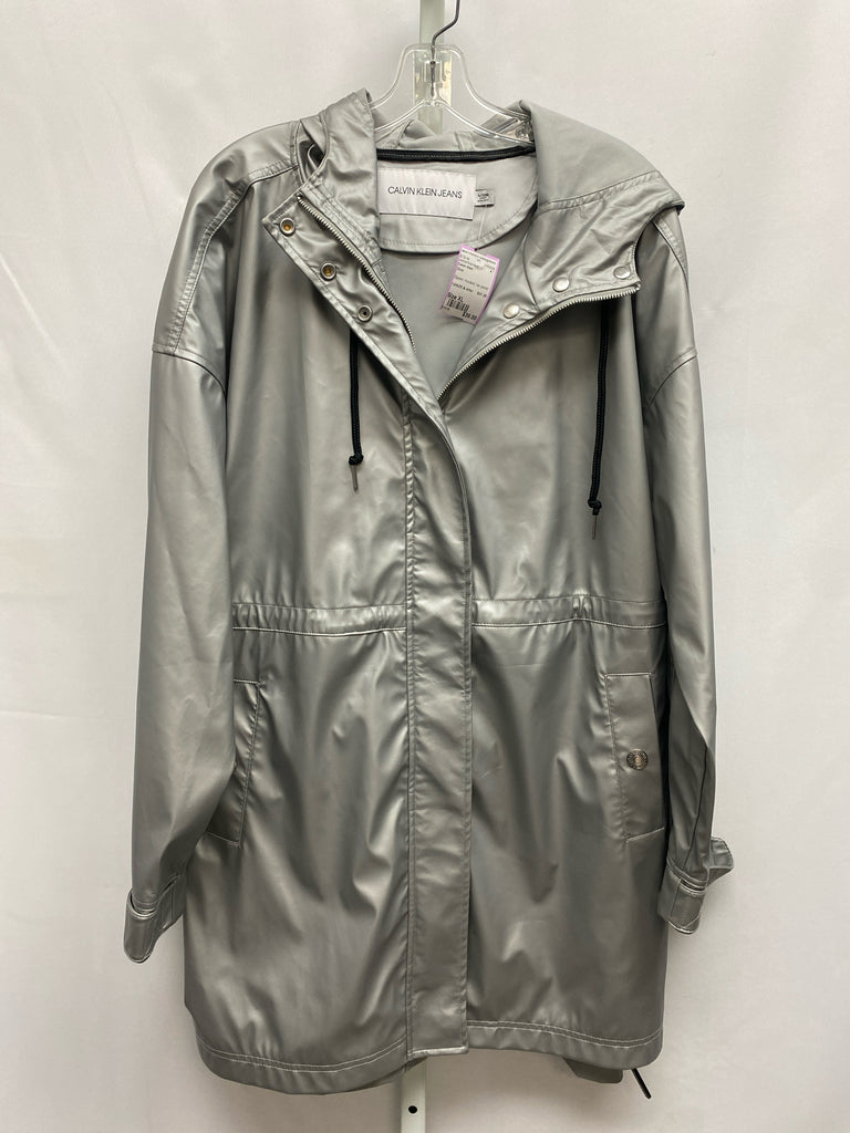 Calvin Klein Size XL Silver Jacket/Outerwear