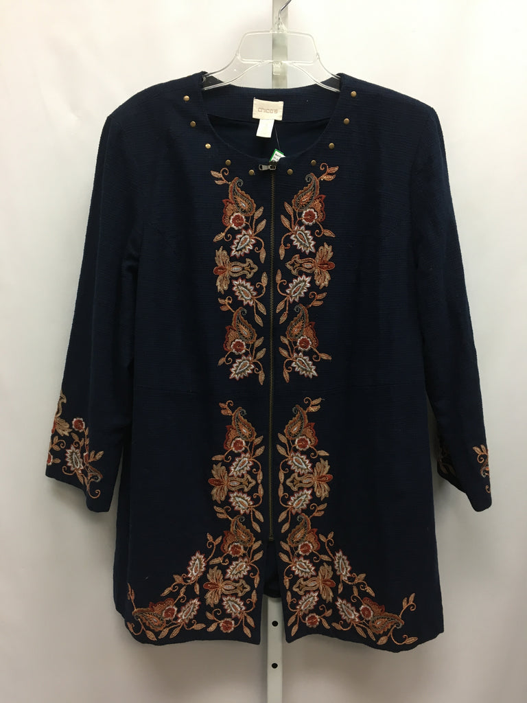 Chico's Size Chico's 3 (X-large) Navy Jacket/Top