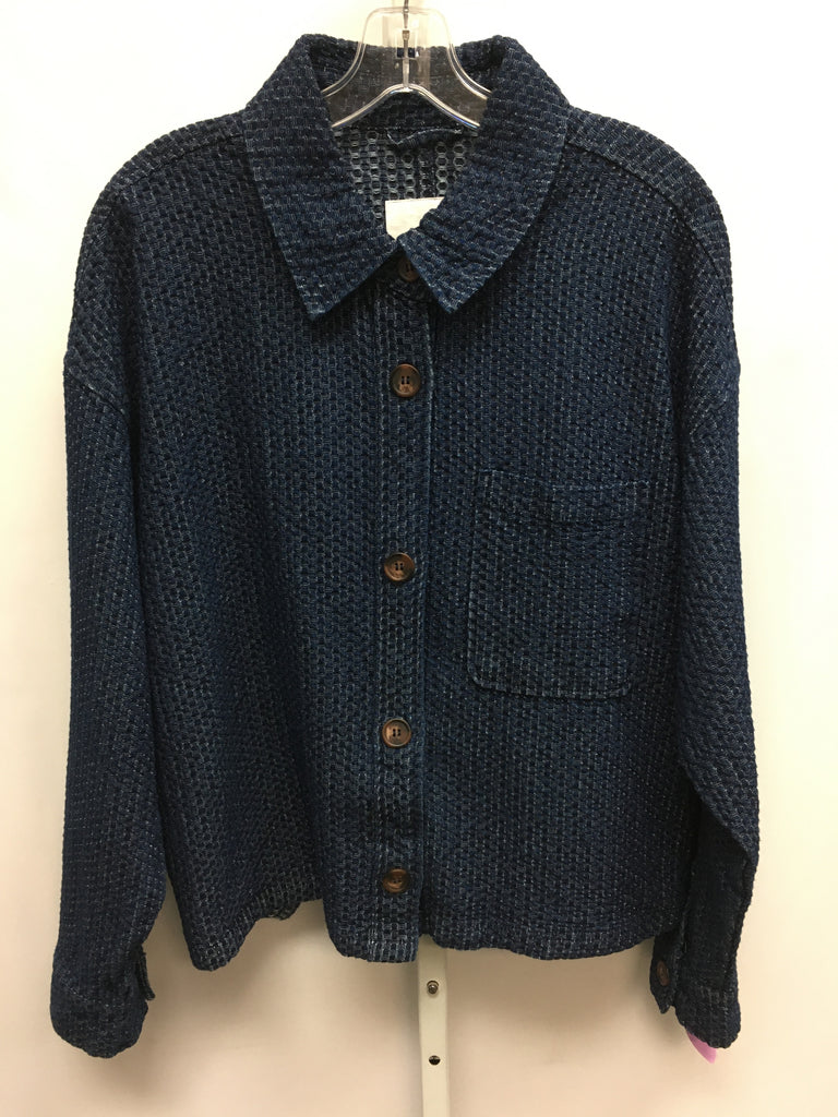 Avec Les Fillles Size Large Blue Jacket/Top