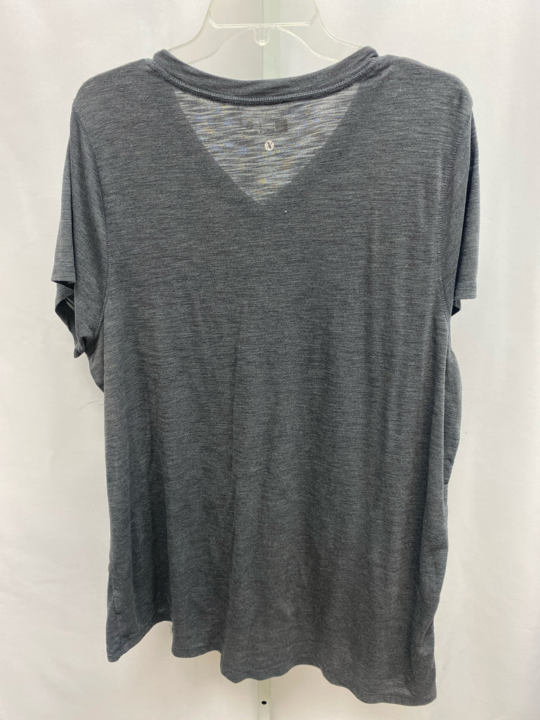 xersion Size 3X Gray Short Sleeve Top
